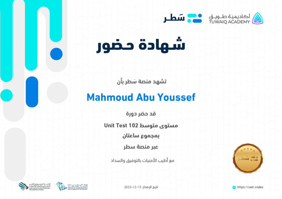 Unit Test 102