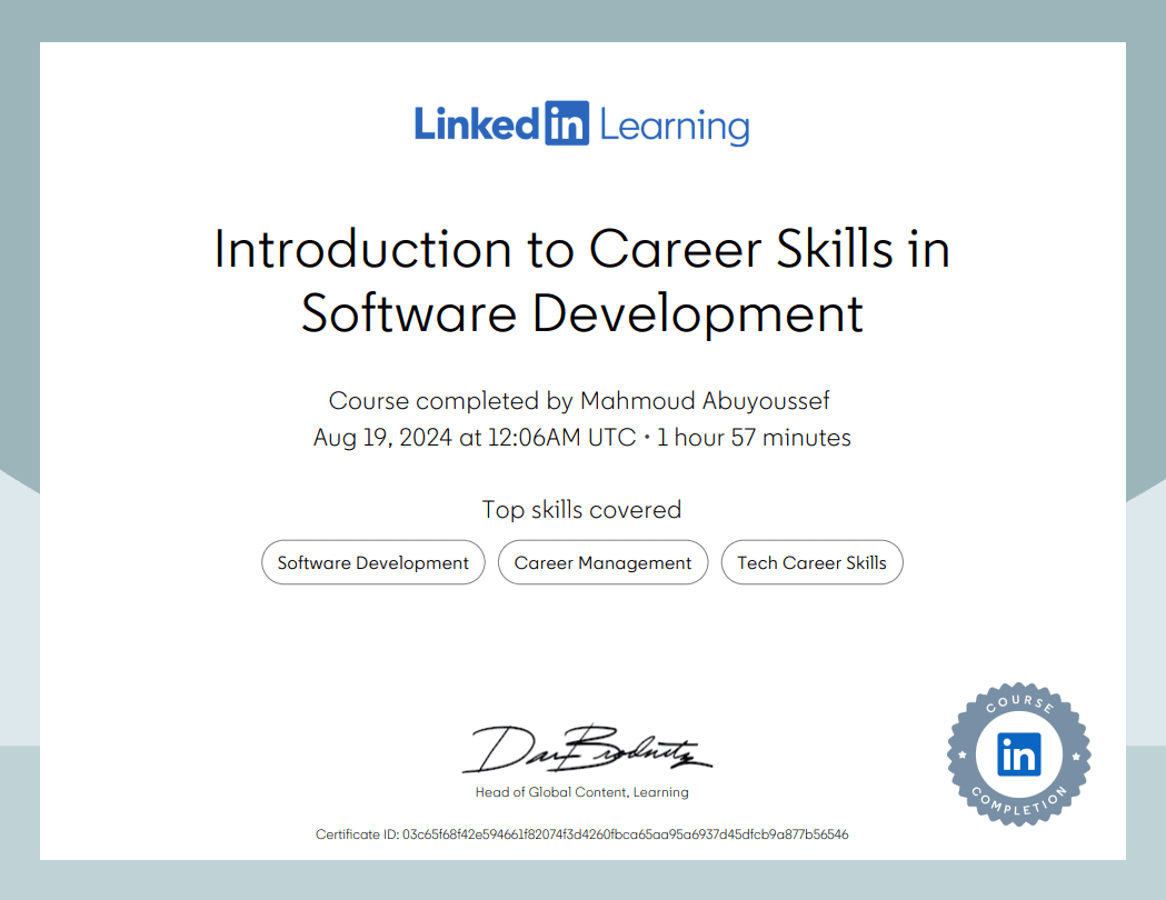 Introduction to Career Skills in Software Development