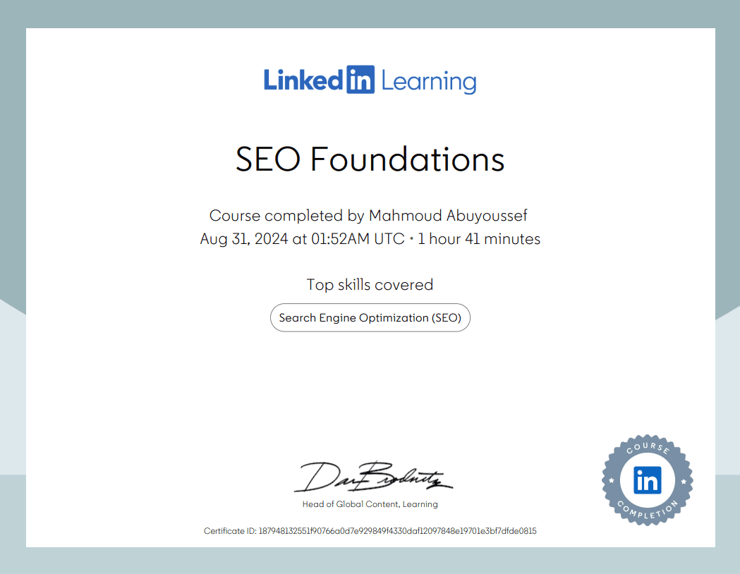 SEO Foundations